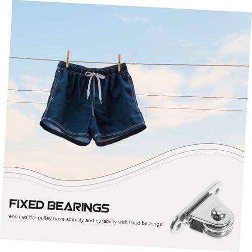 4pcs Silent Pulley Wheel Pulley Blocks Bearings Gym Attachment Single Weight Lifting Cable Fixed Wheel Line Release Steel Nickel Plating