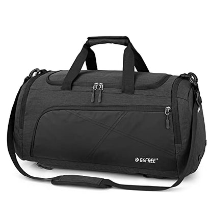 G4Free 45L/60L 3-Way Duffle Backpack Gym Bag with Wet Pocket & Shoes Compartment Sports Travel Weekender Overnight Duffel Bag | with Wet Pocket, Weekender Overnight Duffel Bag, Dark Grey - color: Dark Grey, size: 45L