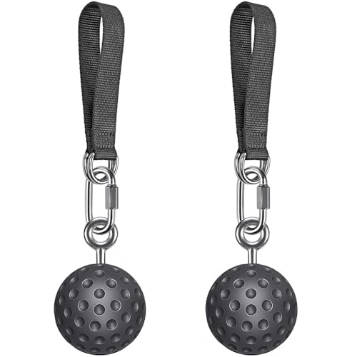 SELEWARE Non-Slip Pull Up Power Balls, Rock Climbing Grips for Strength Training, Forearm and Hand Exerciser for Chin Up Bar, Kettlebell, Barbell, Resistance Band Handles, Home Gym Workout Equipment - color: Closed Black Ball