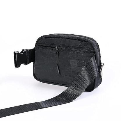 YOSHUYUKI Fanny Pack Crossbody Bag Trendy Waterproof Small Sling Cross Body Purse for Women Men Fashion Waist Packs Mini Belt Bag Pouch Chest Bum Bag Lulu Dupes for Travel Vacation Running Black Camo - color: Black Camo