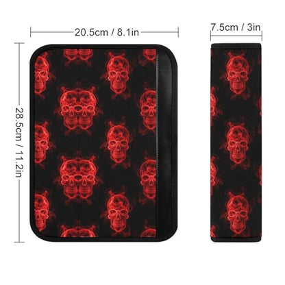 2 Pack Red Skull Car Seat Straps Shoulder Pads Universal Soft and Comfortable Seat Belt Cushion for Adults and Children, Stroller Pushchair High Chair - color: Pattern 920