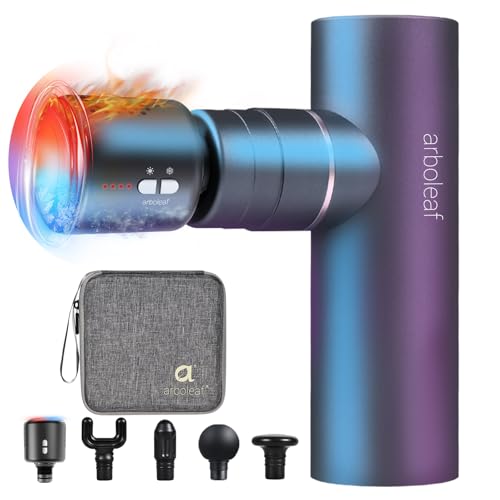 arboleaf Hot and Cold Massage Gun Deep Tissue, Percussion Muscle Massager | Targeted Temperature Control with Deep Percussion Massage for Muscle Warm-Up, Post-Workout Recovery, and Relaxation - color: Slategray
