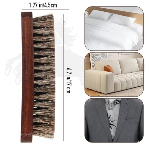 100% Horsehair Shoe Brush - 7" Solid Beech Wood Leather Shine Brush for Boots, Shoes, & Car Interiors - Soft Polishing Bristles for Buffing & Cleaning (7" Brush 1pc) - style: 7" Brush 1pc