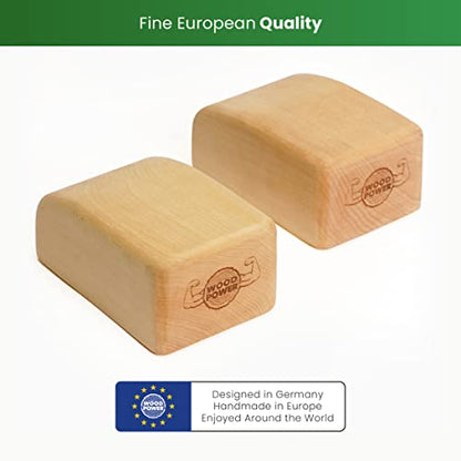 WOODPOWER BalanceBlocks - Handstand Blocks & Yoga Block in One - Bodyweight Training, Gymnastics, Acrobatics, Yoga, Yoga prop and accessory, Lightweight, Good for Travel, Premium European Quality (Pack of 2) - size: Comfort Edition
