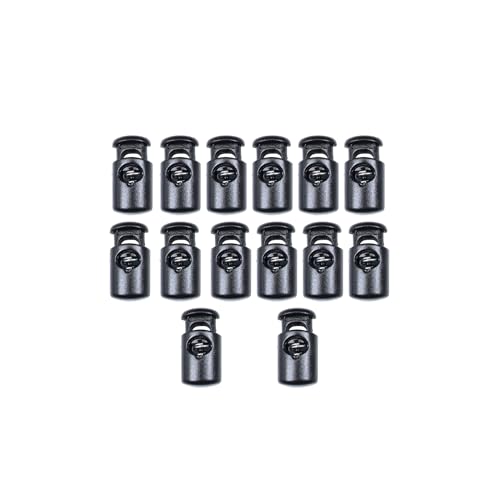 Toggles for Drawstrings,Double and Single Hole Spring Cord Locks Toggles Cord Plastic Ends Stopper for Paracord Rope - style: A1: Single Hole-6mm-14pcs