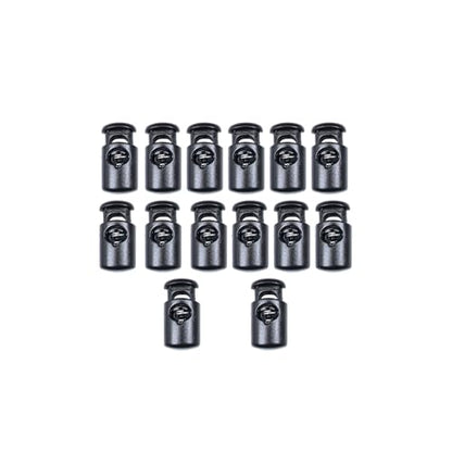 Toggles for Drawstrings,Double and Single Hole Spring Cord Locks Toggles Cord Plastic Ends Stopper for Paracord Rope - style: A1: Single Hole-6mm-14pcs