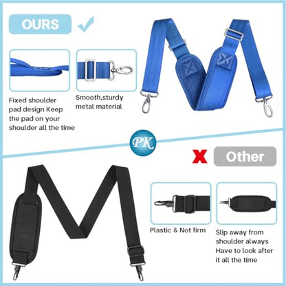 Shoulder Strap for Bag Universal Replacement 58"/67" Fixed Padded Adjustable Buckle Heavy Duty Shoulder Strap - color: Blue, size: 58"