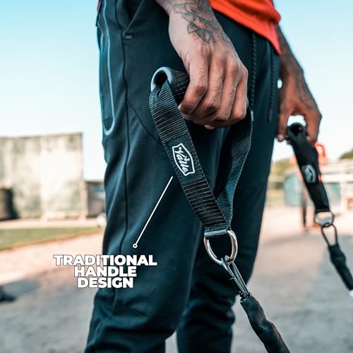 Resistance Arm Bands - Injury Prevention - Recovery - Interchangeable Handles | Cuff and Handle - Protective Band Sleeve & Different Resistances - Valle Training - size: Light