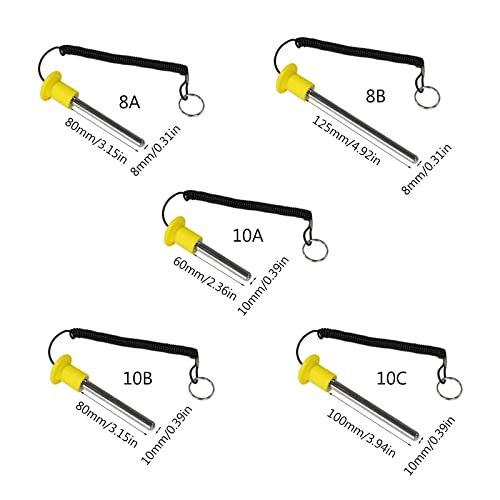 Weight Pin, Stack, Machine Replacement, Stack with Pull Rope Exercise Equipment Accessories - size: 8x125