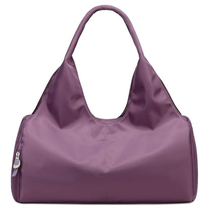 forestfish Yoga Gym Bag for Women with Shoes Compartment & Wet Dry Storage Pockets Lightweight Duffel Bag, Purple - color: Purple