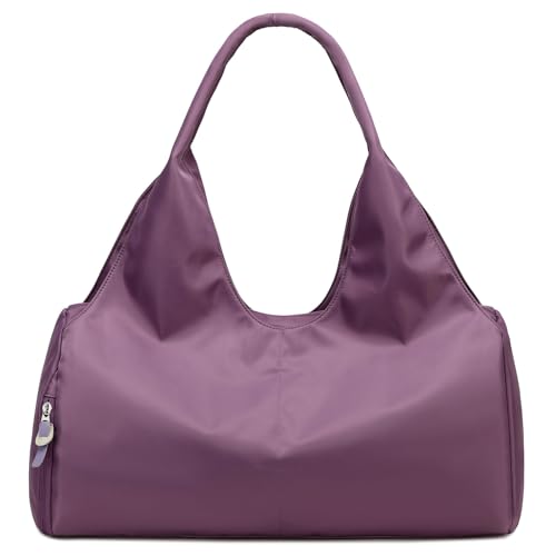 forestfish Yoga Gym Bag for Women with Shoes Compartment & Wet Dry Storage Pockets Lightweight Duffel Bag, Purple - color: Purple