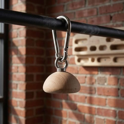 Totority Wooden Half Sphere Grip Strengthener for Rock Climbing, Ergonomic Natural Wood Finger Exerciser with Slip Resistant Surface, Supports Finger Exercise and Enhances Grip Strength