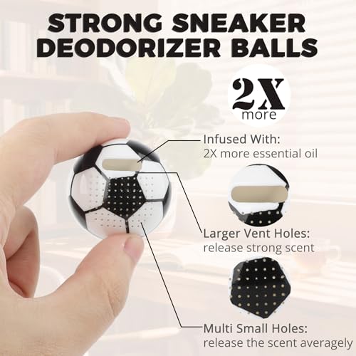 Knixmax Shoe Doodorizer Balls Boot Fresheners Gym Bag Smell Remover Ball 12 Packs
