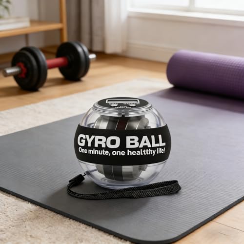 Torque Ball Hand Exerciser with Counter，Wrist Rehabilitation Exerciser，Forearm & Grip Strength Trainer Power Gyro Balls with LED Lights