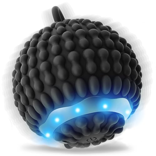 Physical Vibration Therapy Ball - Rechargeable Vibrating Massage Ball for Reduce Hand Tremors(Parkinson's), Stress Relief, Portable Tremor Reduction Device for Home/Travel, Elderly-Friendly Design - color: Black