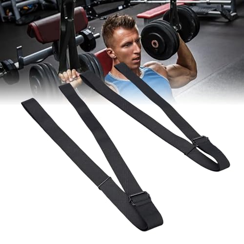 Drfeify Dumbbell Spotter Straps, 2-Pack Adjustable Safety Straps with 220lb Capacity for Bench Press and Home Gym Rack Attachmen