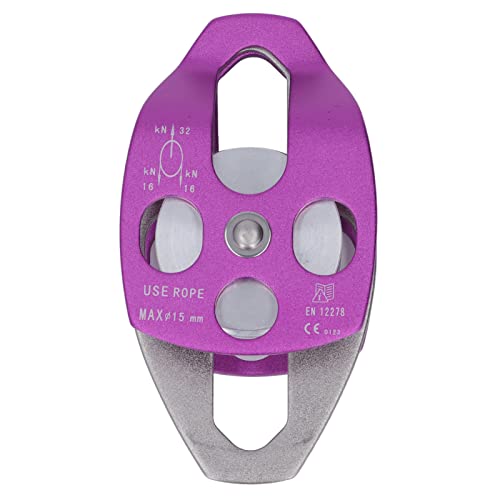 Heavy Duty Climbing Pulley Wear Double Side Swing Pulley, Premium Material for Rock Climbing and Training