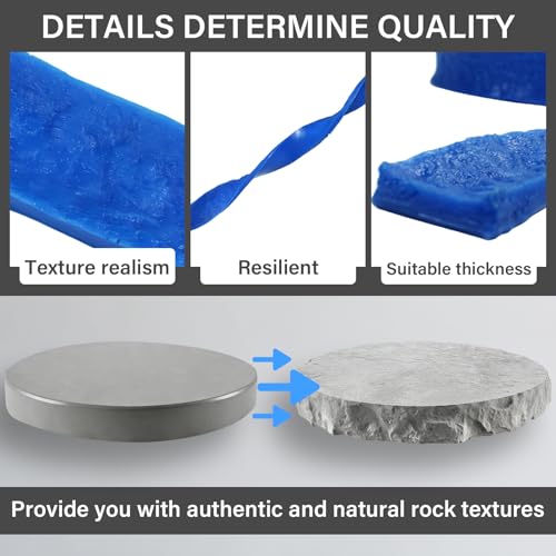 78.74" L x 2.17" W x 0.59" T Concrete Edge Mold, Stone Rock Edge Form Liner, Concrete Countertop Edge Form with Chiseled Stone Finish for Countertops, Steps, Benches & Fireplace Edging - size: 78.74" L x 2.17 "W x 0.59 "T