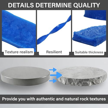 78.74" L x 2.17" W x 0.59" T Concrete Edge Mold, Stone Rock Edge Form Liner, Concrete Countertop Edge Form with Chiseled Stone Finish for Countertops, Steps, Benches & Fireplace Edging - size: 78.74" L x 2.17 "W x 0.59 "T