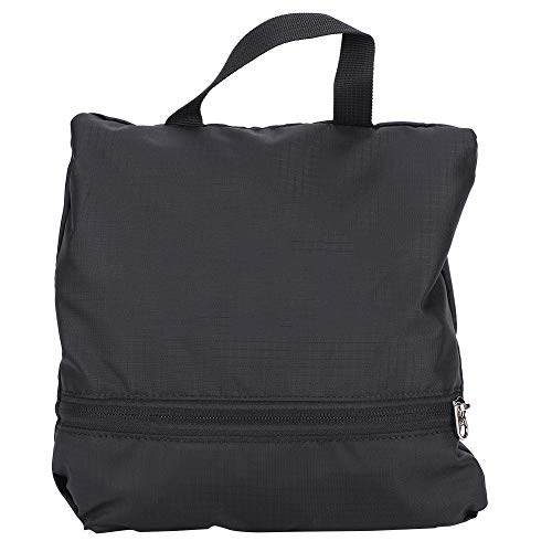 Tiiyee Rock Climbing Rope Bag, Arbor Rope Storage Bag Foldable Backpack with Large Rope Tarp Adjustable Shoulder Straps Waterproof Oxford Large Capacity Ultralight Outdoor Hike Gear Equipment(black) | Large Capacity Rope Storage Bag with Foldable Tarp Des