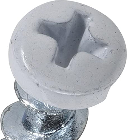 Hillman Borefast Drywall Anchors, 1-1/2in Pan Head, 75 Pack, White | Zinc finish , Phillips pan head self-drills into drywall, wood, and metal studs , Reusable for hanging fixtures - color: White