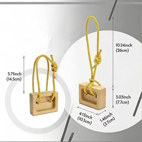 Portable Climbing Hangboard Finger & Forearm Grip Strength Training | Wooden Climbing Fingerboard for Rock Climbers Home Gym Indoor Doorway Wall Outdoor Bouldering Pull Up Workout