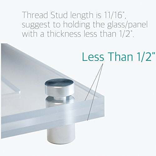 Standoff Screws 3/4" x 1-5/8" - Lantee 20 Pcs Stainless Steel 19 x 40mm Standoff Mounting Hardware Bolts for Glass Signs - color: Silver, size: 3/4" x 1-5/8" / 19 x 40mm