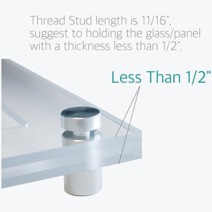 Standoff Screws 3/4" x 1-5/8" - Lantee 20 Pcs Stainless Steel 19 x 40mm Standoff Mounting Hardware Bolts for Glass Signs - color: Silver, size: 3/4" x 1-5/8" / 19 x 40mm