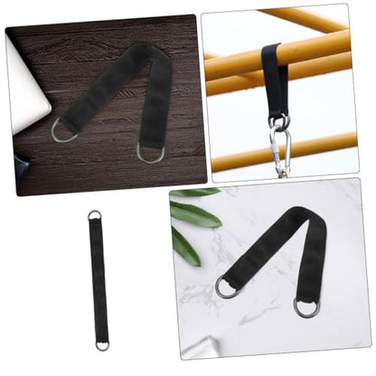 Happyyami 4 Pcs Outdoor Swing Connecting Straps Heavy Duty Carabiner Alternatives Nylon Suspension Belts for Tree Swing Hammock and Fitness Equipment