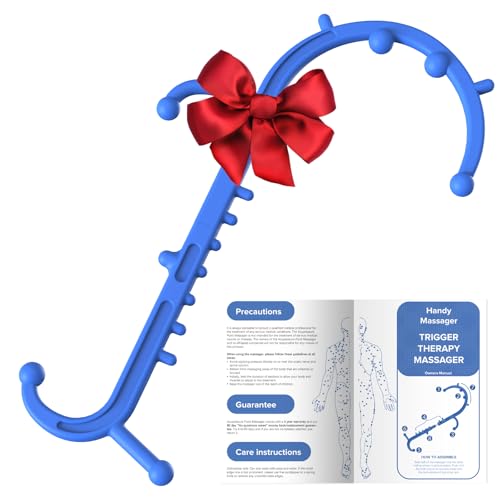 Ranarose Deep Tissue Back & Neck Massager - Back Massager Stick for Pain Relief, Muscle Knot Remover, Trigger Point Massage Tool for Full Body, Shoulders, Legs - Pressure Point Massage Tool (Blue) - color: Blue