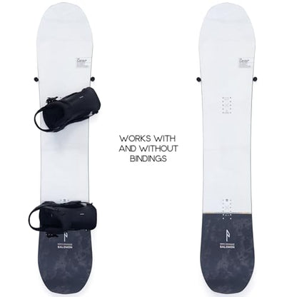 Arkorus [NEW] (4 PCS) Snowboard Wall Mount Storage – Edge-Safe Snowboards Hanger, Modern Floating Vertical Rack, Clip Hook Holder to Securely Store and Display Boards, Gear Organizer