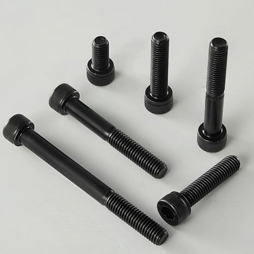 M8-1.25 x 45mm Socket Head Cap Screws, M8 Bolts, 12.9 Grade Alloy Steel, Allen Socket Drive, Black Oxide Finish, Half Thread, Quantity 10 - size: M8 x 45mm(10PCS)