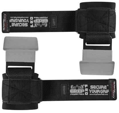 Weight Lifting Rod Hooks Heavy Duty Wrist Wraps Power Weight Lifting Training Gym Grips Straps Set of 2 - color: Gray, size: MEN-Wrist Size Large