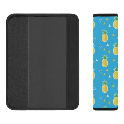 2PCS Breathable Seat Belt Cover for Adults and Children, Most Cars, Pineapple Fruit Blue Shoulder Harness Cover, Shock Absorption - color: Pattern 1051