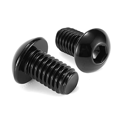 1/4-20 x 5/8" Button Head Socket Cap Bolts Screws, 20Pcs 304 Stainless Steel 18-8, Allen Hex Drive, Black Oxide by SG TZH(with Hex Spanner) - size: 1/4-20 x 5/8"