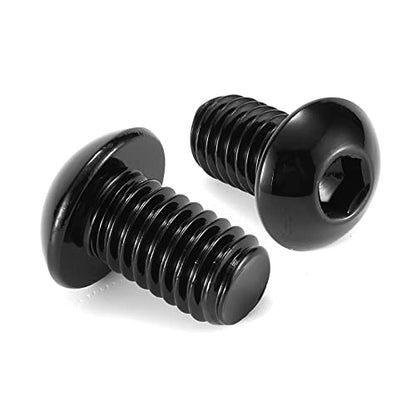 3/8-16 x 5/8" Button Head Socket Cap Bolts Screws, 20Pcs 304 Stainless Steel 18-8, Allen Hex Drive, Black Oxide by SG TZH(with Hex Spanner) - size: 3/8-16 x 5/8"