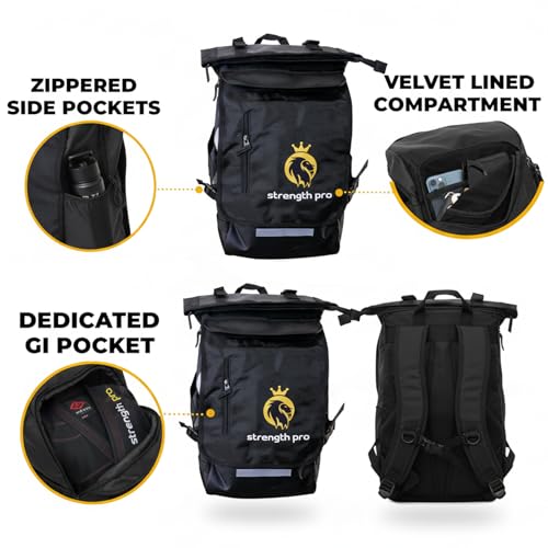 Gym Backpack for Men – BJJ Jiu Jitsu MMA Training Bag, Large Sports Gear Backpack, Durable Martial Arts & Workout Bag for Travel