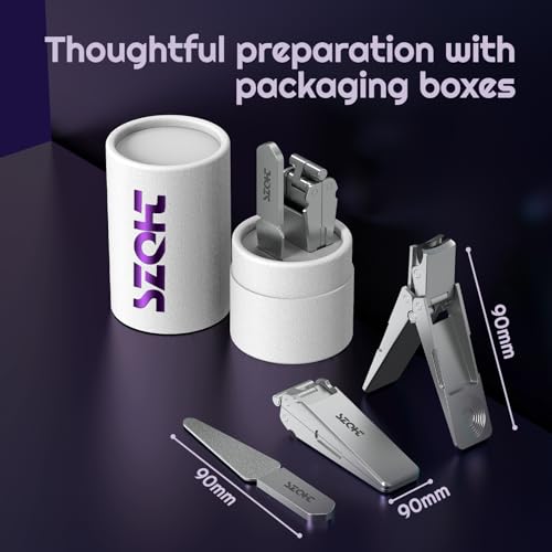 Toenail Clippers, SZQHT Foldable Nail Clippers for Thick Nails, Men, Women & Seniors – Heavy-Duty Stainless Steel German Design with Nail File,Toe Nail Clippers
