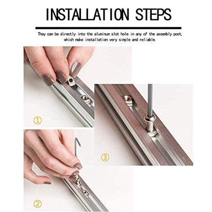 100 Pcs 3030 Series M5 T Nuts, T Slot Nut Hammer Head Fastener Nut, Nickel Plated Carbon Steel Nut for Aluminum Profile (3030 Series M5)