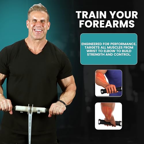 ArmLabz Forearm Roller 2.0 Wrist Roller and Forearm Strengthener, Grip Strength Trainer and Hand Exerciser, Quick Reset, One Arm Use, Wrist and Elbow Health, Forearm Workout Equipment