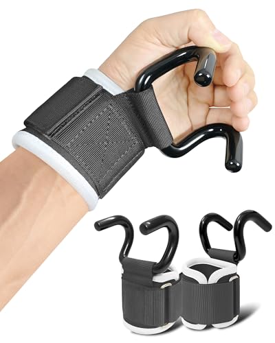 Weight Lifting Hooks (Pair), Lifting Wrist Straps For Deadlifts, Pull Ups & Shrugs, 600 Lbs(272 kg) Capacity Wristband with Thick Padding, Heavy Duty Gym Workout Grips Straps for Men and Women - color: 317kg