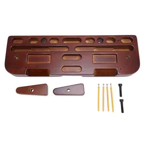 Wooden Rock Climbing Hangboard, Fingerboard for Grip Strength Training, Various Finger Hole Sizes Hangboard with Durable Construction, Ideal for Indoor Outdoor Climbing