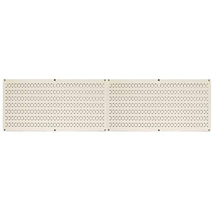 Wall Control Pegboard Rack Horizontal Metal Pegboard Garage Tool Storage Pack - Two 32-Inch Wide x 16-Inch Tall Easy To Install Peg Boards (Beige) - color: Beige