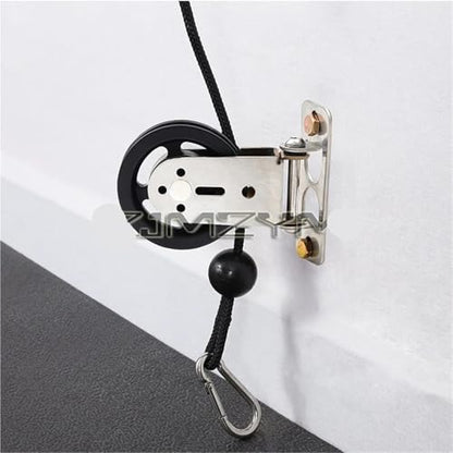 U Groove Stainless Steel Wall Pulley Wall Mount Home Gym Rotating Silent Pulley Bodybuilding Pulley LAT Lift Cable Muscle Pulley Mute Swivel Bearing Wheel(Aluminum Alloy) - color: Aluminum alloy