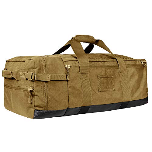 Condor Colossus Duffel Bag - 3 in 1 Rugged Tactical Gear Bag - Backpack/Duffle/Shoulder - Lightweight Multicompartment with 52L Storage (Military, Outdoors, First Responders) - color: Coyote Brown