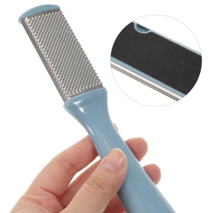 Dual Sided Foot File 6.69 Inch Pedicure Rasp with Mesh and Sandpaper for Foot Care Callus Scraper Cracked Heel Maintenance 2 Pack