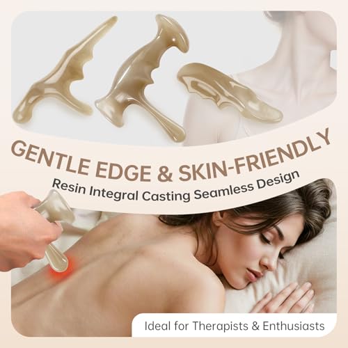 Manual Trigger Point Massage Tool With Thumb Saver For Deep Tissue Massage | One-Piece Molded Resin, No Parting Lines & Smooth Skin-Friendly. Ergonomic Build Saves Massage Effort For Deep Tissue Massage - color: Natural Wood
