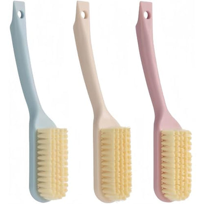 3 Pack Shoe Brush for Cleaning Shoe Scrubber Brushes Shoe Cleaner Brush | Shoe Cleaning Brush with Ergonomic Long Handled Gentle Soft Bristle Scrub Brush for Sneakers,Tennis,Canvas,White Shoes