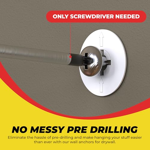Heavy Duty Drywall Anchors and Screws Kit Including Toggle Anchors & Screws Durable Zinc Plastic Self Drilling Drywall Anchors for Hanging Pictures & More - style: 10 Pack