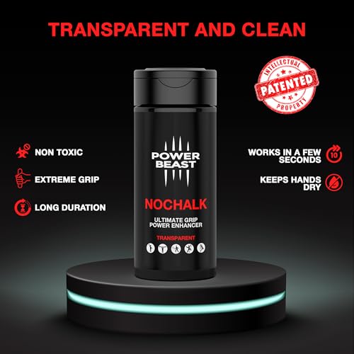 NOCHALK, Liquid Chalk Replacement, Non Sticky Grip Enhancer, Dry Hands, Transparent, Anti-Slip Solution, Dry Grip for Tennis, Golf, Pole Dancing, Gaming, and All Sports, 0.35 Oz.